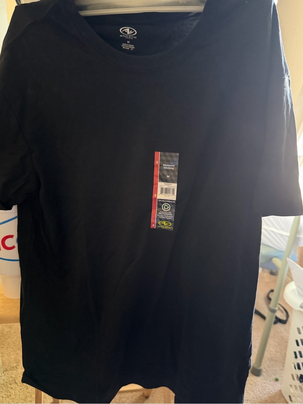 Athletic Works Black Short Sleeve Crew Neck T-Shirt